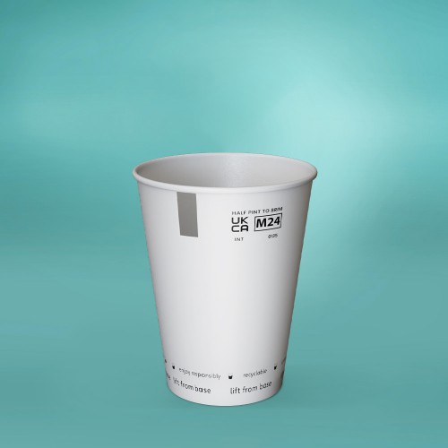 UKCA or CE Marked Generic Printed Paper Half Pint To Brim Cups